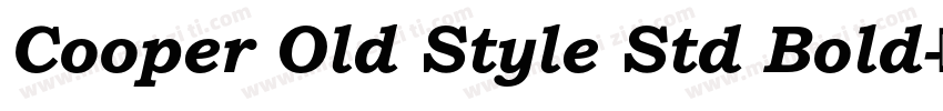 Cooper Old Style Std Bold字体转换